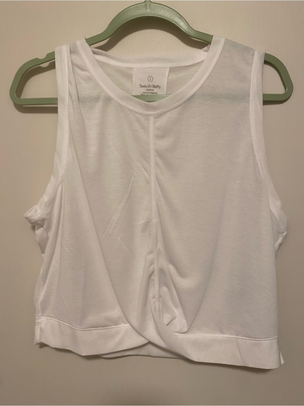 Sweaty Betty White Cropped Tank Large